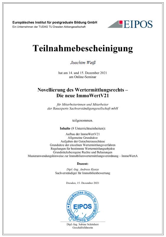 Neue ImmoWertV 2021